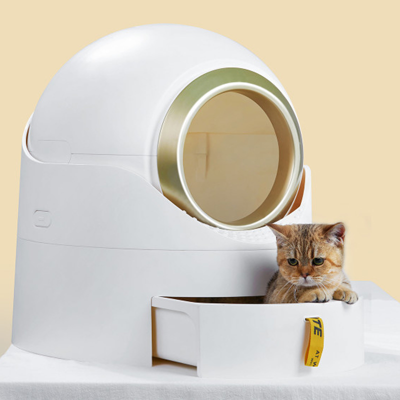 China Wholesale Odorless Cat Litter Box Manufacturers Suppliers - PetnessGo Luxury Large Round Enclosed Semi Automatic Cat Litter Box For Cat – PetnessGo