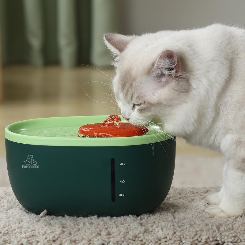 Active Oxygen Circlating Waterway 4-layer Filtration Avocado-shaped Pet Water Fountain Featured Image