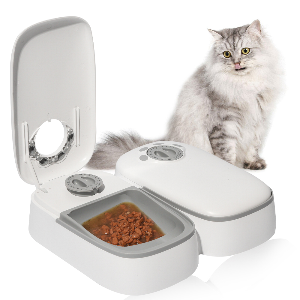 China Wholesale Wet Food Automatic Feeder Quotes Pricelist - PetnessGo 48-Hour Timed Tamper Resistant Design Automatic Cat Dog Feeder 2 Meal Feeder With Ice Bag – PetnessGo