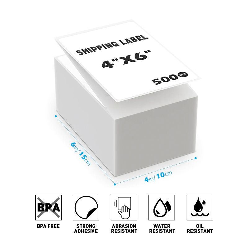Jumbo Roll Shipping Label Printer 4×6 Direct Thermal Paper Label