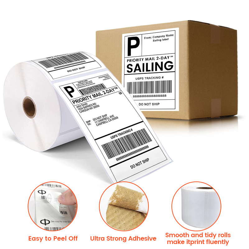 label jumbo roll for postage shipping label