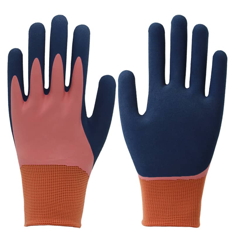 13g nylon liner, fully coated latex first, thumb fully coated sandy latex finished (1)