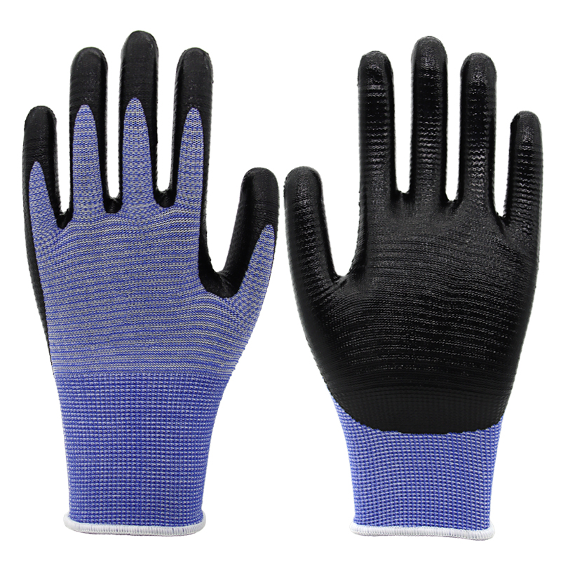 13g Nylon Liner, Palm Coated Smooth Nitrile