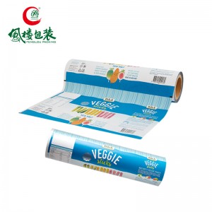 Cutomized food grade recyclable material for veggie sticks Chocolate Dry Fruits Nuts packaging film with excellent printing.