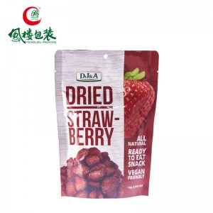 Custom print food free dried fruit stand up pouch with zipper