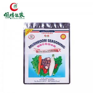Spice and Herb and seasoning packaging bag with ziplock and transparent window metalized plastic packaging bag