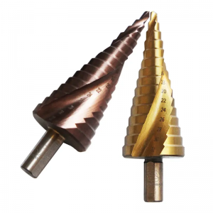 Hexagon Shank Titanium Step Drill Bits 3-12mm 4-12mm 4-20mm HSS Power Tools HSS Wood Metal Drilling