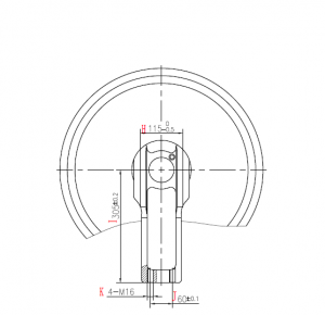 Komatsu D155 සඳහා විශ්වාසනීය සැපයුම්කරු China Bulldozer Undercarriage Spare Parts Front Idler Wheel