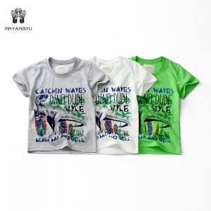 China Wholesale Long Sleeve Girl T-Shirt Quotes –  Crew Neck Short Sleeve Boy T-Shirt PY-TD001 – pinyang