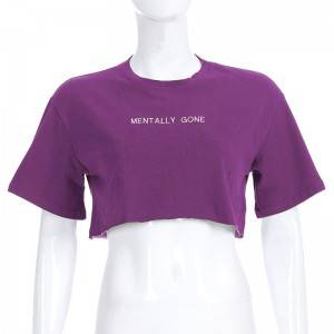 Printing Sexy Sports Short Sleeve Women T-Shirt PY-DT002