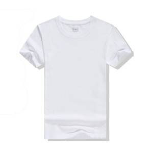 Oem round neck slim fitted white plain crop tops cotton custom printing short sleeve women’s t-shirts PY-DT001