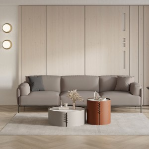 modern round combination coffee table living room