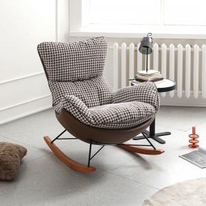 Rocking Chair Nordic Simple Rocking Chair Lazy Leisure Backrest Balcony Single Chair