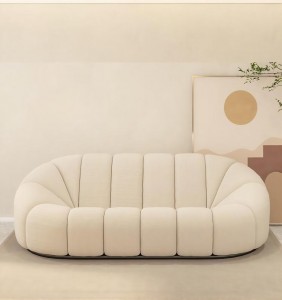 Supply OEM China Hot Sale Nordic Minimalist Design Comfort 3 Seater Sofa Modern Villa Living Room Fabric Sectional Leisure Sofa for Hotel