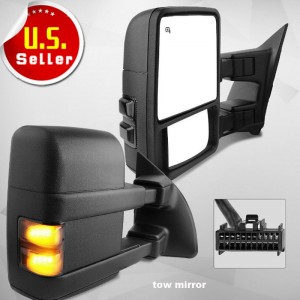 Pair Tow Mirrors for 2008-2016 Ford F250 F350 Super Duty Heated Turn Signal