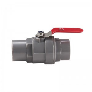 PVC TWO PIECES BALL VALVE STAINLESS STEEL HANDLE