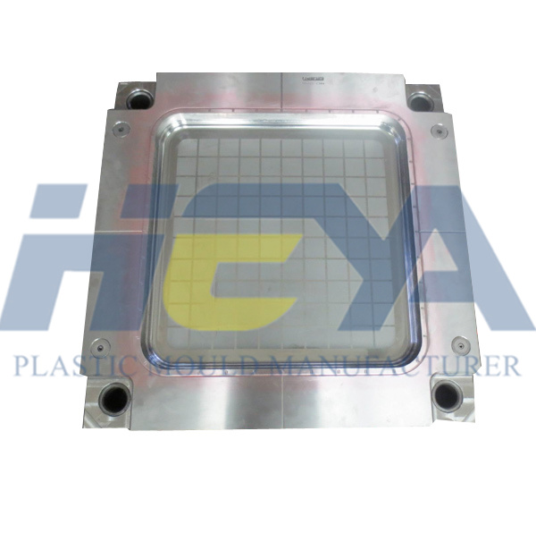 Square plastic desk mould with removable steel leg