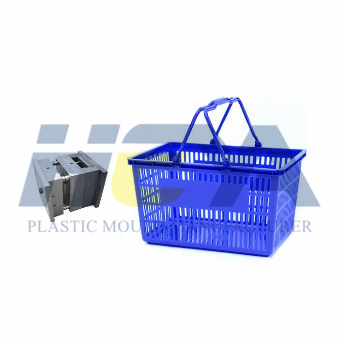 plastic shopping basket mould with handles
