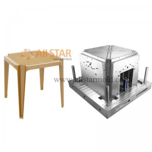 Plastové stolní formy OEM výroba, plastový stůl imitace ratanu