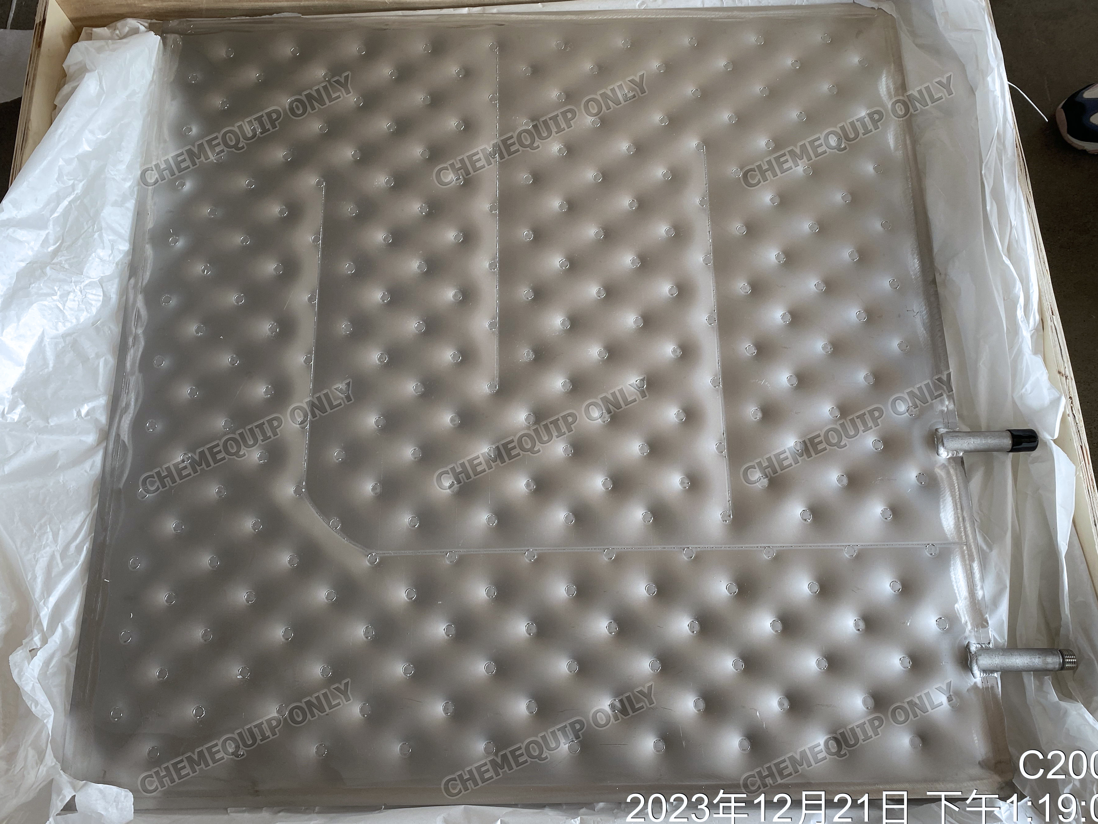 1.2mm Double Embossed Laser Welded Pillow Plates For Sewage Treatment