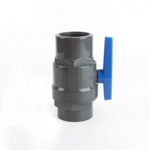 China Factory for “Xe” China Supplier Stainless Steel Handle UPVC Plastic 2 Pieces Ball Valve