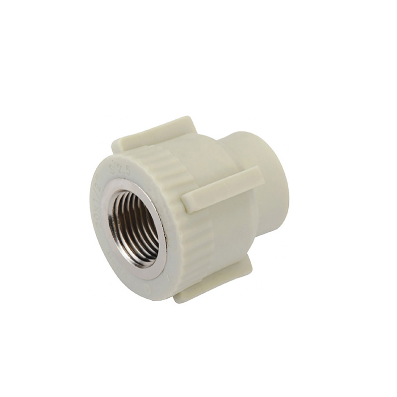 Grey color PPR fittings socket with brass insert