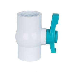 Wholesale Discount China PVC/UPVC Two Pieces Steel Handle Plastic Ball Valve for Water Supply