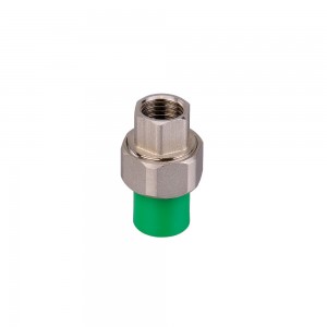 Green color ppr fittings with brass insert