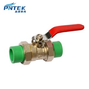 PNTEK PPR Flexible Brass Ball Valve Double Brass Ball Valve 20-63mm Socket PPR Gate Valve