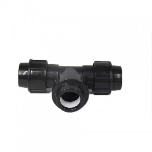 Professional China Fosite Hot Selling PE Pipe Connection PP Equal Tee Compression Fittings
