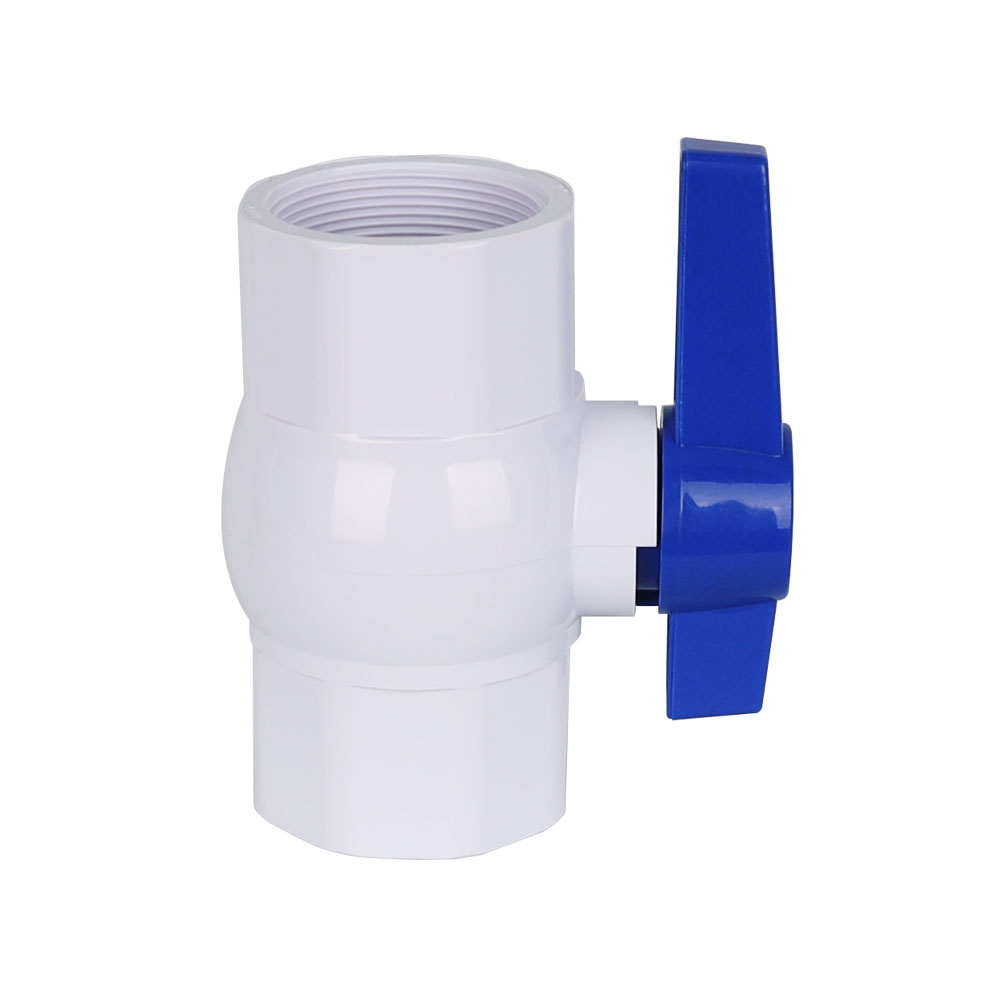 factory Outlets for Weld Fittings - PVC octagonal ball valve white body blue long handle – Pntek