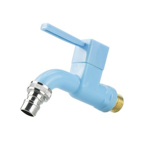 1/2inch PP Bibcock With Nozzle Chrome Iron Thread Outdoor Faucet Water Tap