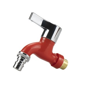Factory Selling Top Sell in Wall Cold Water Nozzle Nickel Plated Cock Washing Machine Bibcock Tap