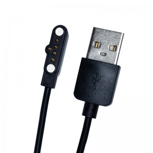 5 pin Pogo Pin Black Magnetic Charging Data USB C Charger Cable