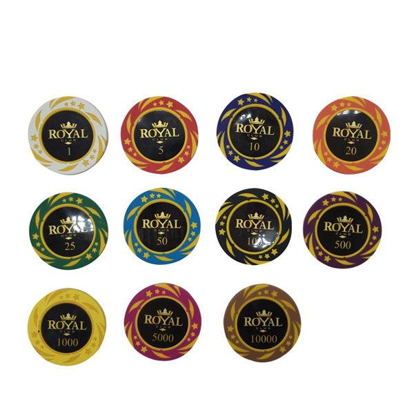 Kaile custom clay poker chips various color 14g 40mm with sticks