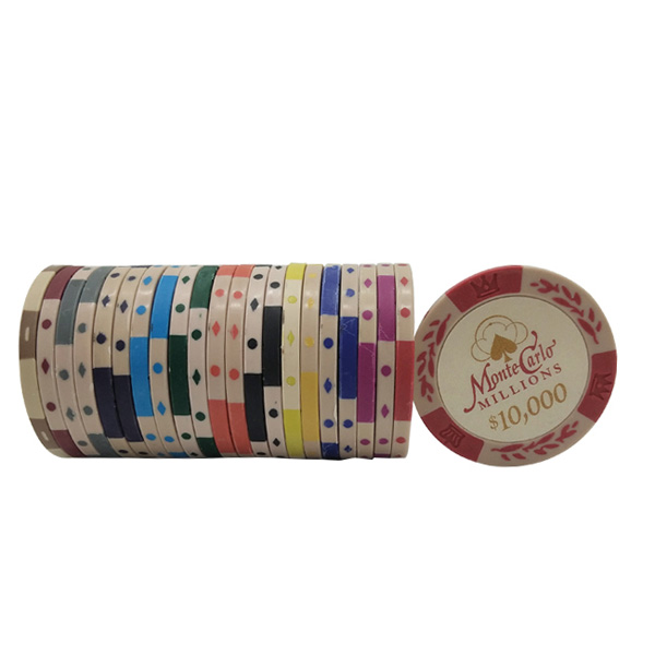 wholesale monte carlo clay poker chips crown with sitcks manufacture