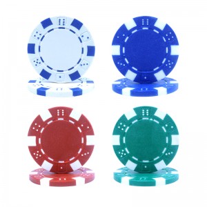 Hot selling custom blank pp plastic dice poker chips 40mm multi color chips