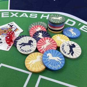 casnio accessaries 48.5mm horse design ceramic poker dealer 26g button round chips