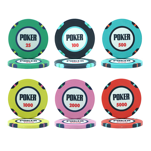 Wholesale 39mm ceramic poker entertainment chips 10g with value