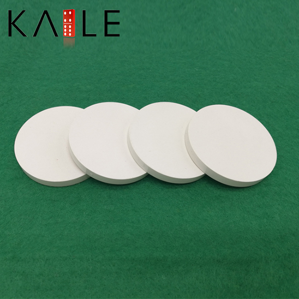 Kaile custom ceramic poker chip48.5mm white blank dealer button 26g