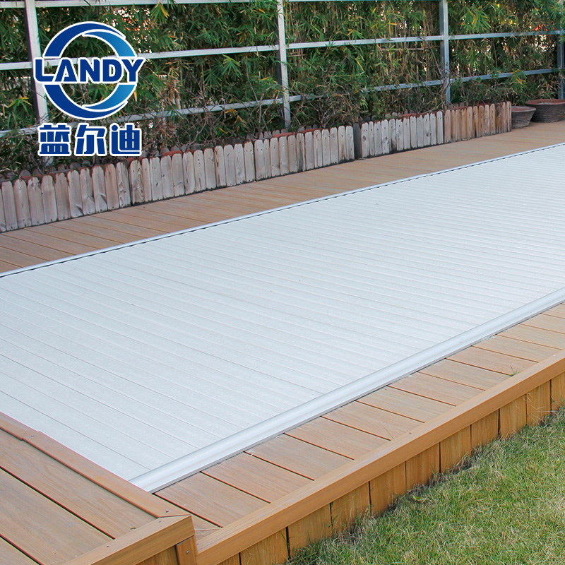 Top Quality 1mm Pvc Pool Liner - Allumnuim Shutter Pool Cover with automatic pretty deck – Landy