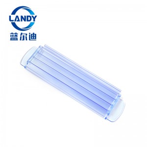 Transparent blue polycarbonate slats with solar sheets