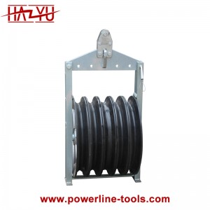 Five Aluminum Conductor Pulleys for Stringing Running Out Blocks