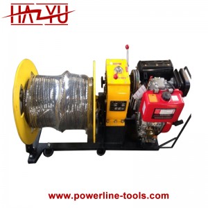Gasoline Wire Rope Traction Winch for Line Construction