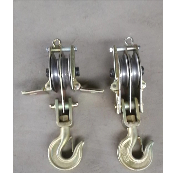 BOTH SIDE OPENING WITH DUAL-SHEAVE STRINGING BLOCK EQUIPMENT ALUMINUM STEEL BOTH SIDE OPENING HOISTING TACKLE