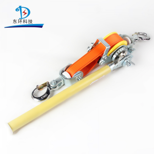 OEM Hydraulic Wire Rope Cutter Supplier –  Lifting Tools Manual Ratchet Insulating ribbon Tighter Withdrawing hand cable puller Ratchet tightener Insulated tightener – Donghuan Power