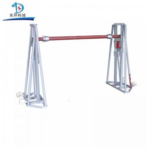 OEM Overhead Lines Bicycle Manufacturer –  Jack Support Cable Drum Heavy Load Hydraulic Type Cable Reel Stand – Donghuan Power