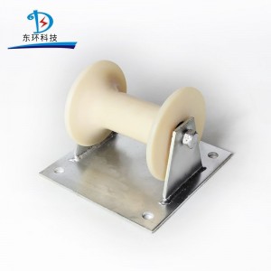 China wholesale Upright Pulley Block Factory –  Power Line Ground Cable Roller Nylon Or Aluminum Or Steel Sheave Cable Pulling Pulley – Donghuan Power
