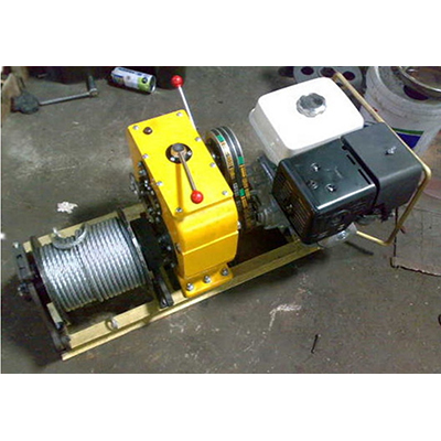 Belt Drive Winch Diesel Engine Gasoline Wire Rope Drum Equipped With Steel Wire Rope Pulling Winch