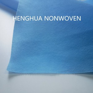 85gsm Medical blue spunbond non woven waterproof nonwoven polypropylene fabric roll HENGHUA Nonwoven